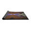 Tapis brun/mauve/beige tissé à la machine-453323689