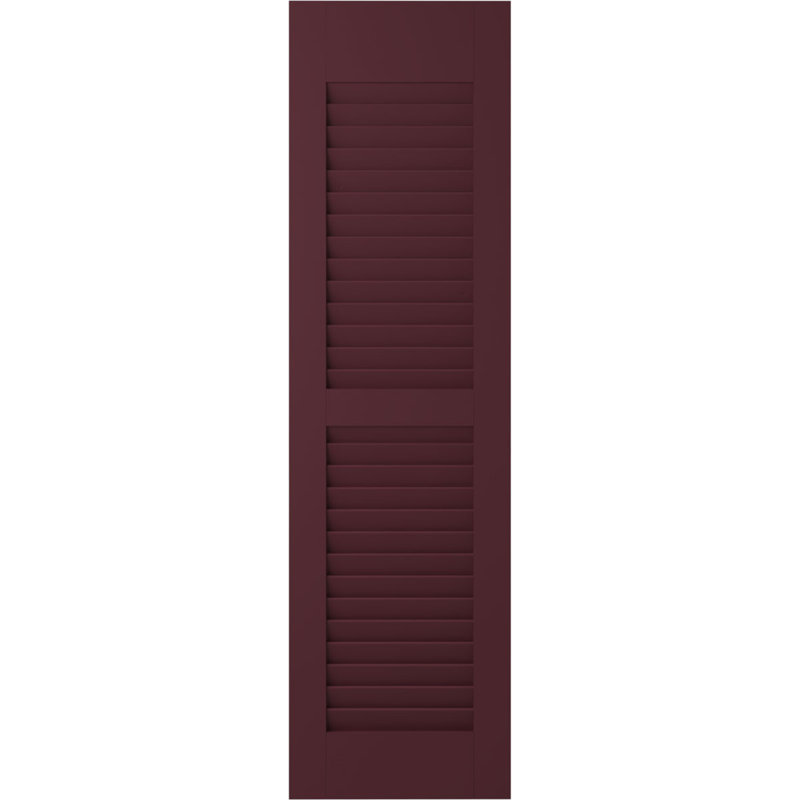 Deux volets à persiennes égales Americraft (par paire), 12", Vin rouge, 35"