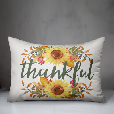  Thankful Sunflowers Lumbar Pillow