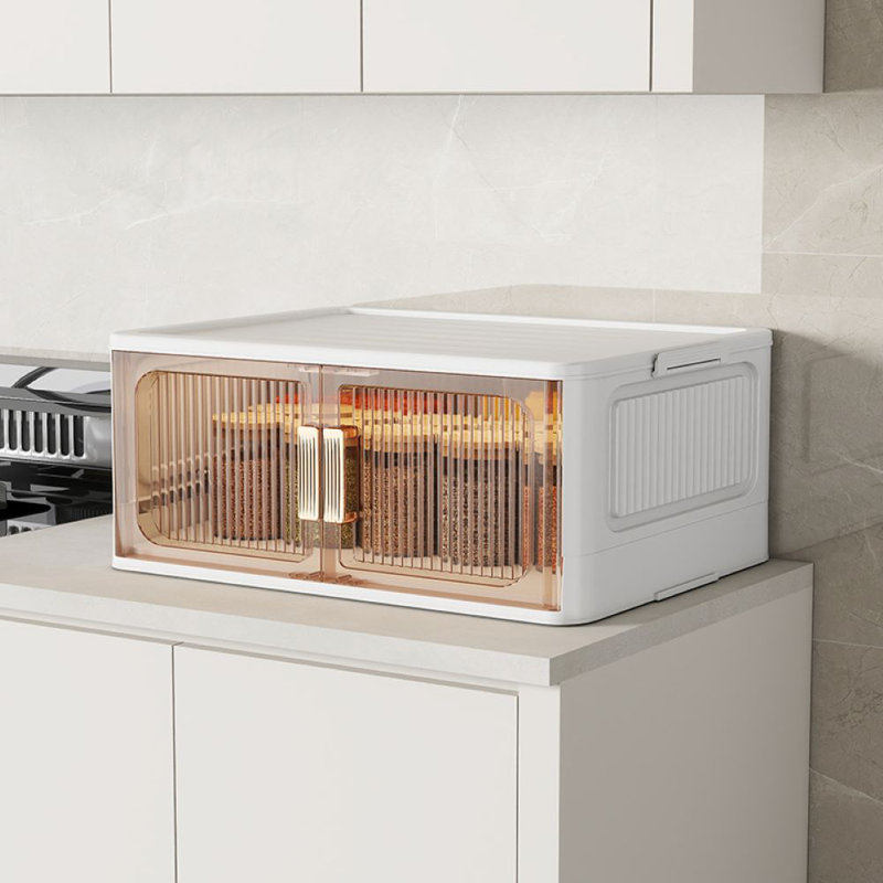 Bacs de rangement pliables avec couvercles, 126,5 pte