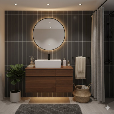 Meuble-lavabo simple mural 31,5 po avec lavabo