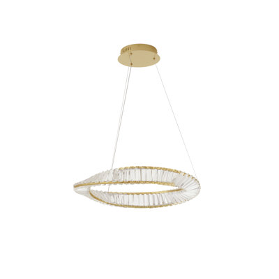 1 - Light Gold LED Crystal Pendant