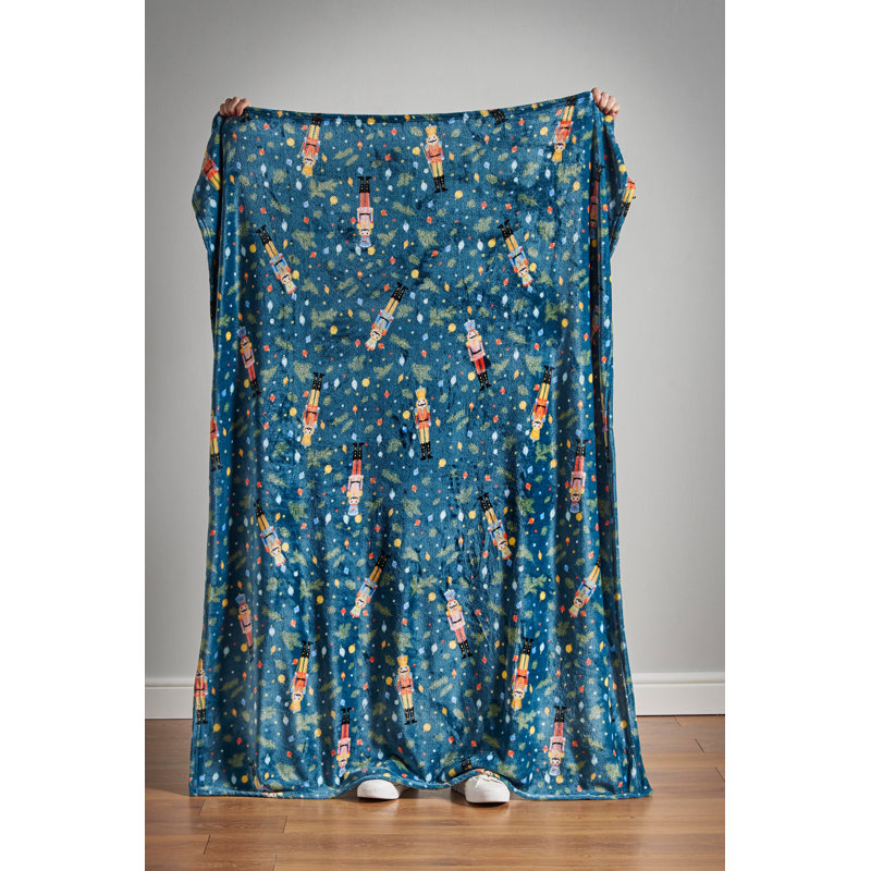 Christmas Nutcracker Fleece Cosy Blanket Throw