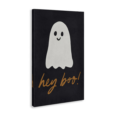 Art mural sur toile «Hey Boo Spooky Ghost» par Amanda Houston