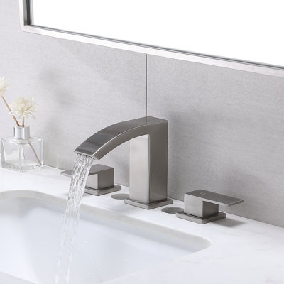 2-handle Bathroom Faucet with Drain Assembly
