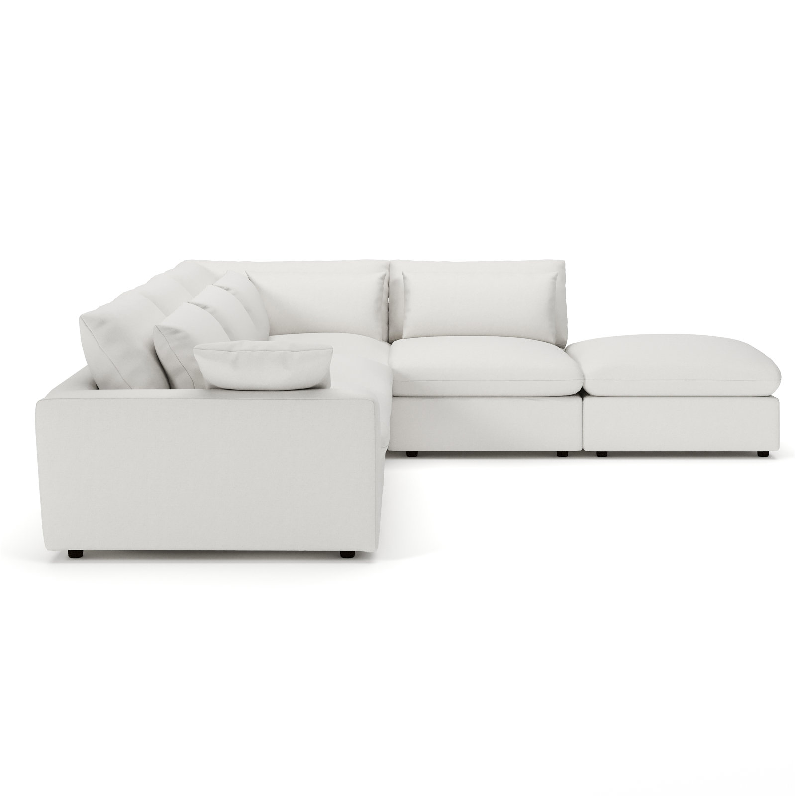 Remy Sectional, Right Hand Facing, Macarena Beige Basketweave