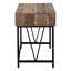 Bureau d'ordinateur à la maison en stratifié brun et métal noir, l 48 po, avec tiroirs de rangement pour plus de commodité