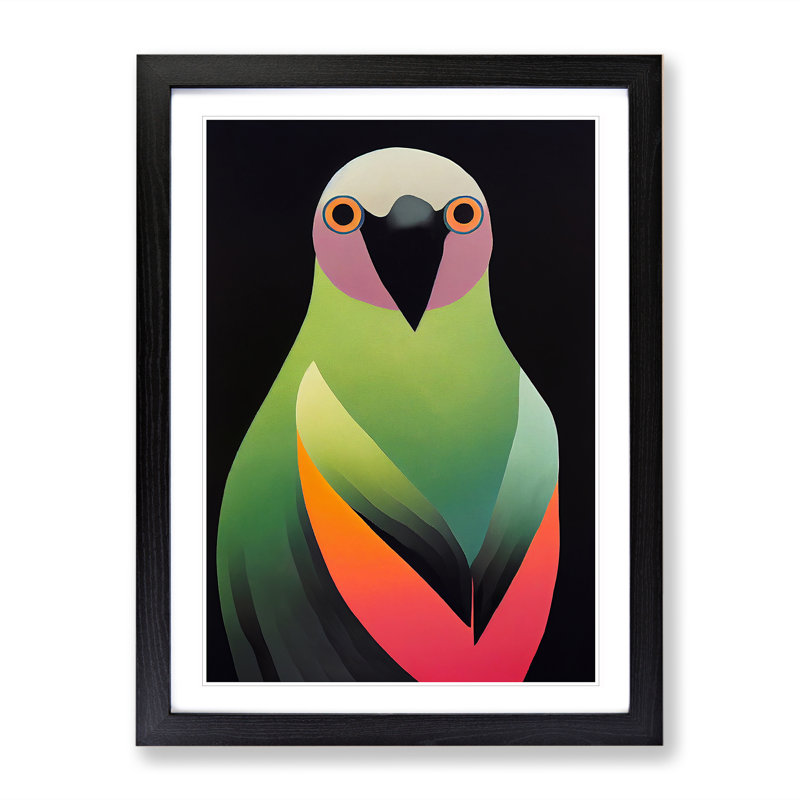 Darling Bird - Single Picture Frame Print, Black, 34cm H x 25cm W x 2cm D