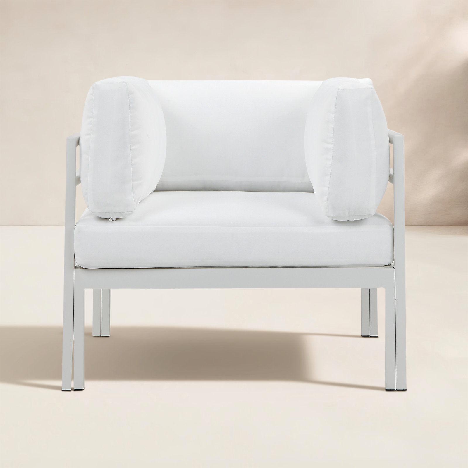 Novae Patio Lounge Chair, White