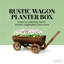 Petit chariot à fleurs brouette, jardinière mobile en bois