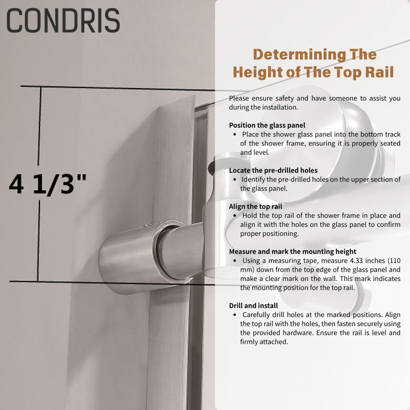 Frameless Sliding Shower Door 60" x 78", Matte Black, Reversible, 5/16" SGCC Tempered Clear Glass, Shatter-Resistant, Stainless Steel Hardware