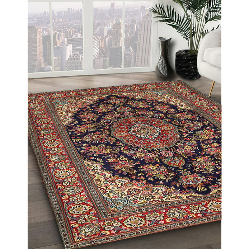 Cavid Oriental Indoor Rug, Round 7'