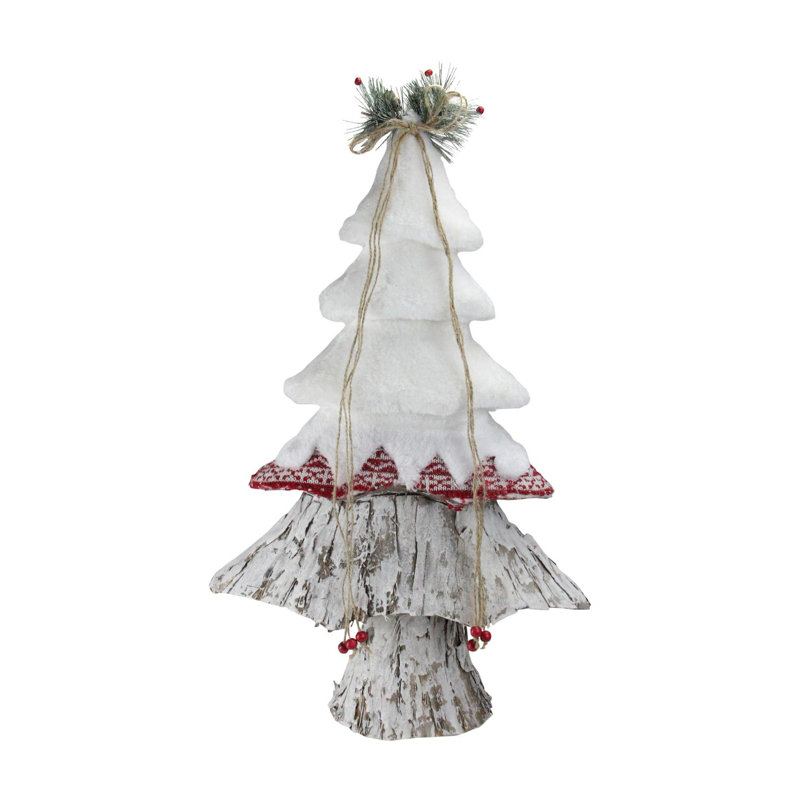 Décoration de Noël 22 po blanche et rouge contemporaine