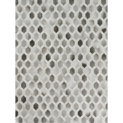 Natural Hide Cowhide Geometric Area Rug
