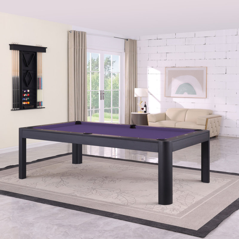 Table de billard en ardoise noire Cadora Duo, Mauve résistant à l'eau, 7 pi, Oui