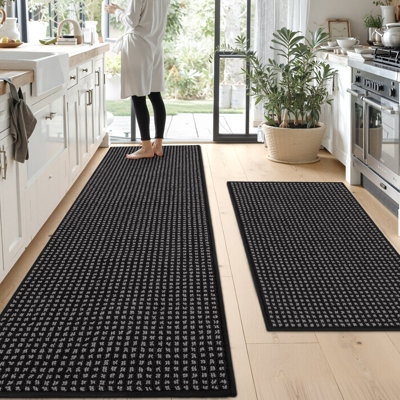Waffle Non Slip Stain Resistant Washable Kitchen Mats