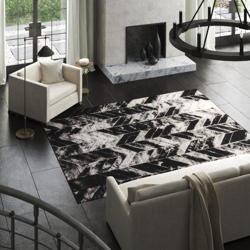 Timeless Chevron Area Rug, Rectangle 2' x 2'11"
