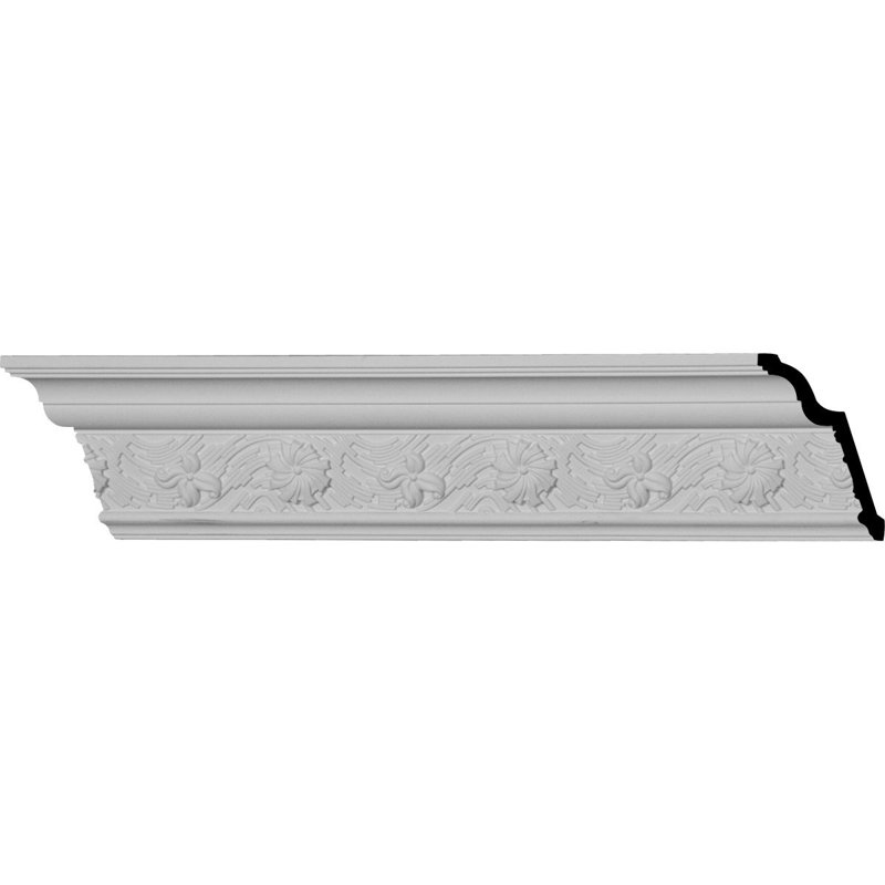 Flowing Wind White Polyurethane Crown Moulding
