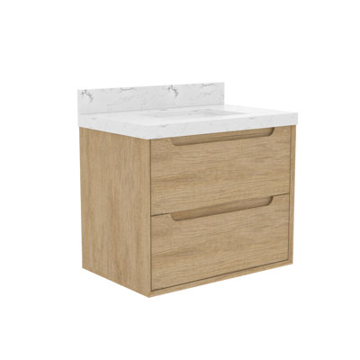 30'' Wall-mounted Single Bathroom Vanity With Engineered Stone Top
