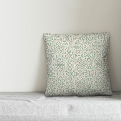  Tile Print Throw Pillow