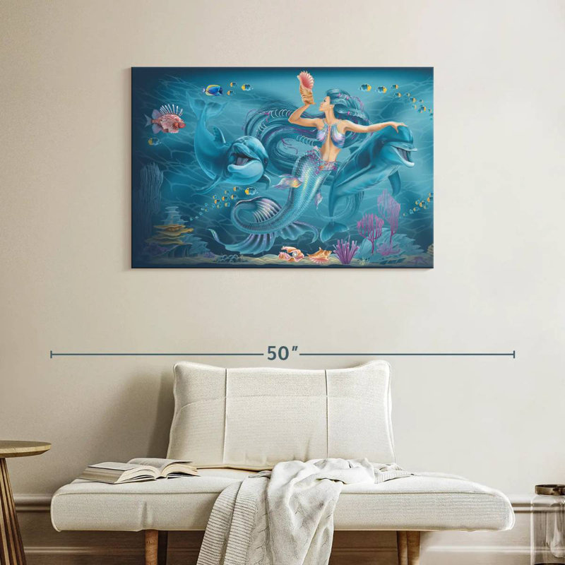 Kelan Singing Mermaid, 26" H x 39" W