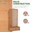 Adyline Wooden Planter with Trellis for Garden 76 x 36 x 170 cm Brown