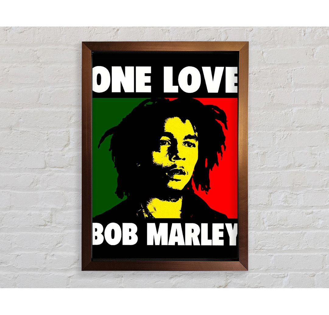 Bob Marley One Love Gerahmter Druck