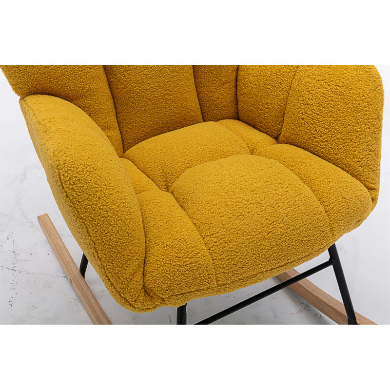 Chaise berçante Johileny, Moutarde