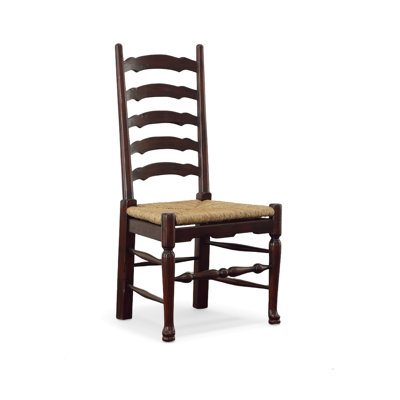 English Country Solid Wood Ladder Back Side Chair by Furniture Classics