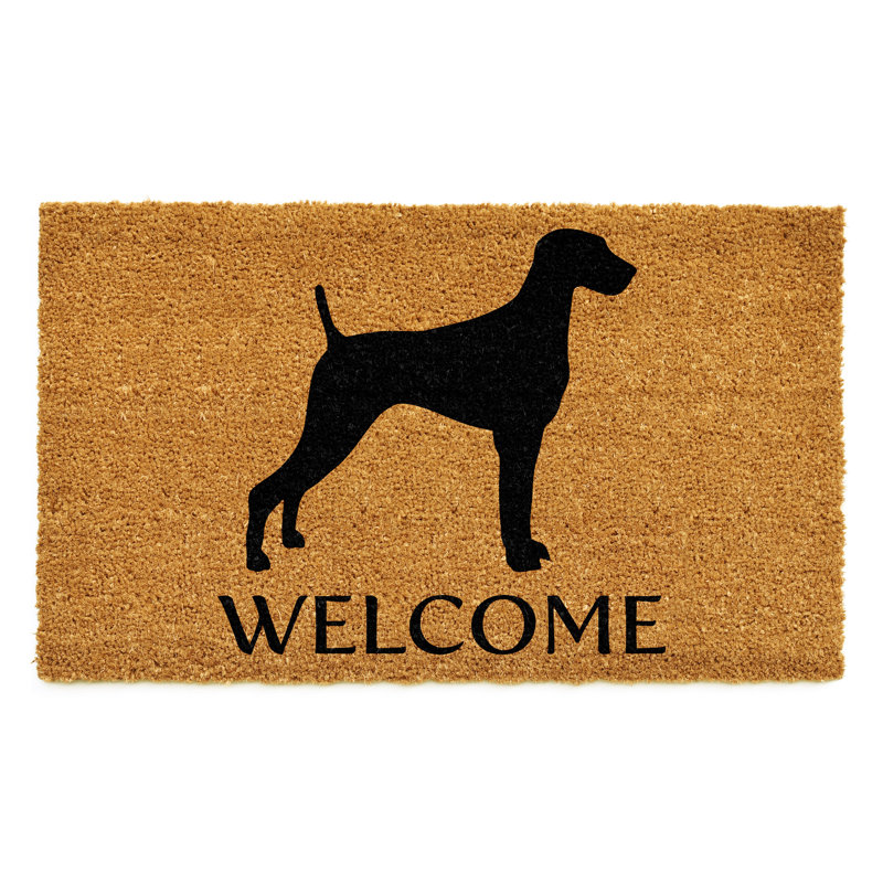 Natural Coir Weimaraner Welcome Outdoor Doormat