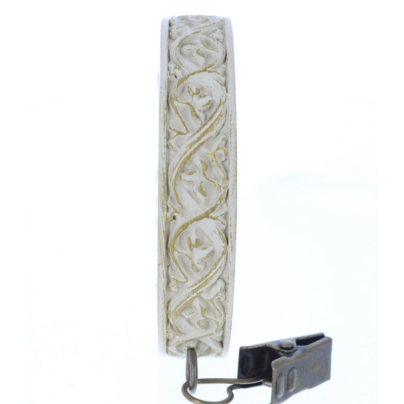 Nathaly Curtain Rings, Gilded French White
