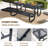 Outdoors Steel Picnic Table with Benches Set , Patio Dining Table Set, Thermoplastic Coated Picnic Table, Commercial-Grade Seating,  Anti-Rust Long Life Span-1343344043-1345408629