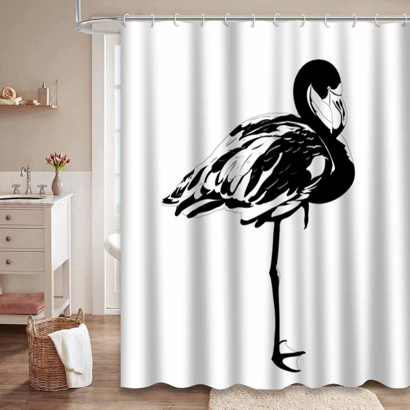 Rideau de douche Flamingo, L 72 po x l 72 po