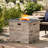 32'' Stone Square Mgo Fire Pit W/ Grey Top- 40,000 Btu