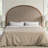 Oak & Linen Arch Queen Size Headboard-2124893138