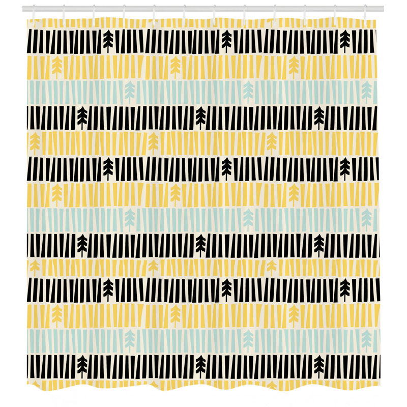Shower Curtain with Hooks Included, 84" H x 69" W