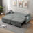 3 In 1 Convertible Sleeper Sofa Bed With Reclining Backrest, Pillows And Side Pockets-587081242