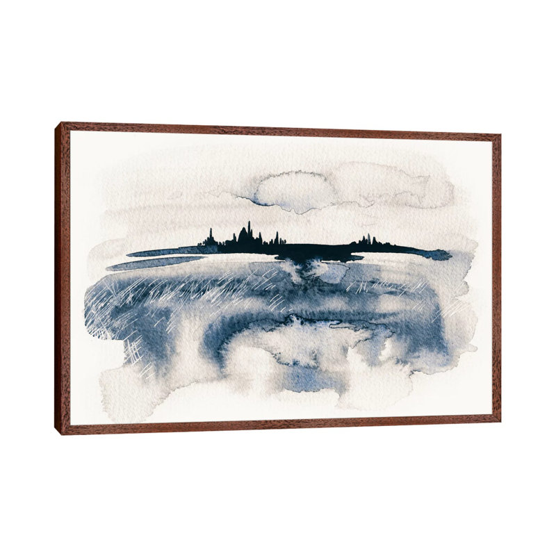 Distant Light by Lesia Binkin - Painting on Canvas, Classic Brown Wood Framed, 101.6 cm H x 66.04 cm W