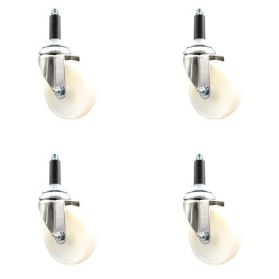 Ensemble de roulettes extensibles pivotantes à roulettes en nylon 316SS SCC