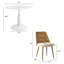 Ensemble de table et de chaises pour 2 personnes avec table ronde et 2 chaises rembourrées en tissu bouclé