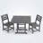 Space Saving Patio Dining Sets, Hdpe 3 Piece Modern Bistro For Patio
