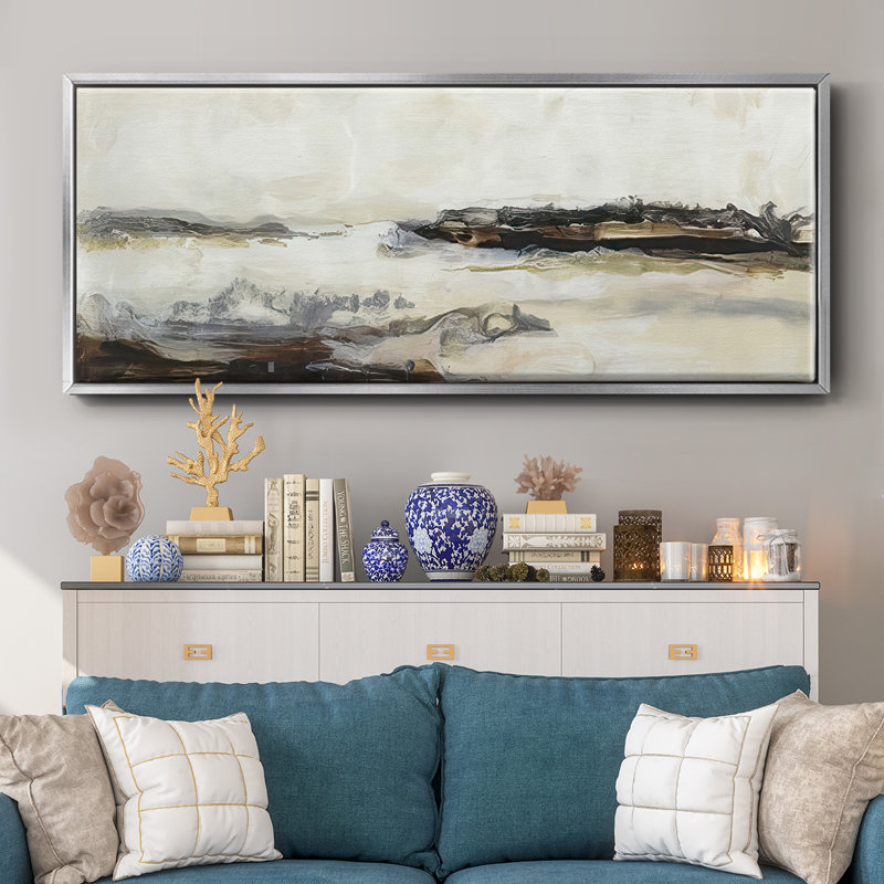 Joyful Horizon II - toile encadrée, H 12 po x l 30 po
