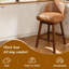 Tabouret de comptoir pivotant en simili cuir Detweiler-132138019-138212824