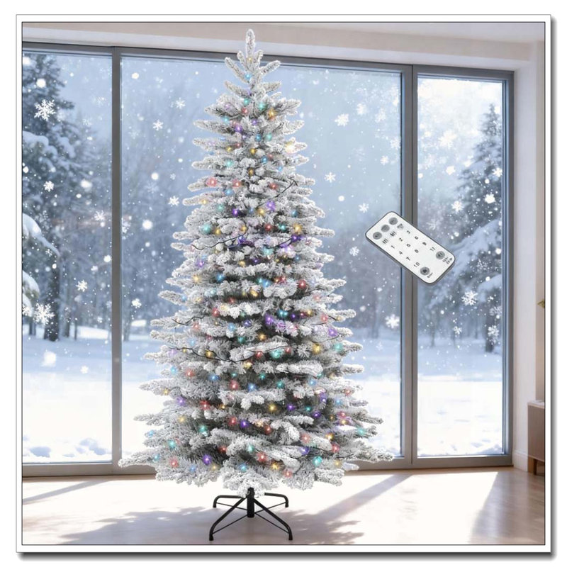 Arbre de Noël artificiel enneigé 6,5 pi, 6.5'