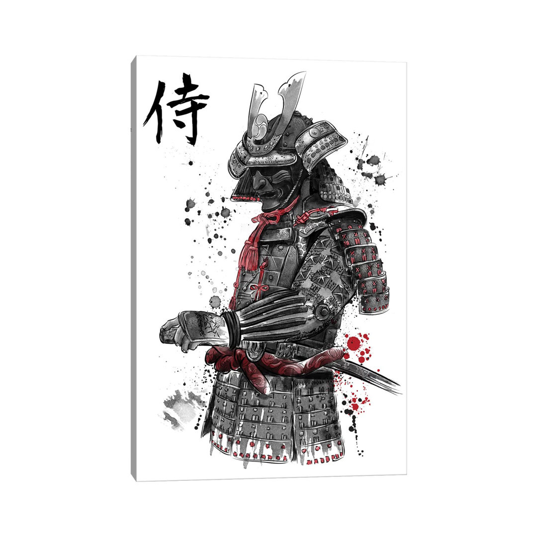 Samurai Sumi-E by Antonio Camarena - Wrapped Canvas Graphic Art Print East Urban Home 
