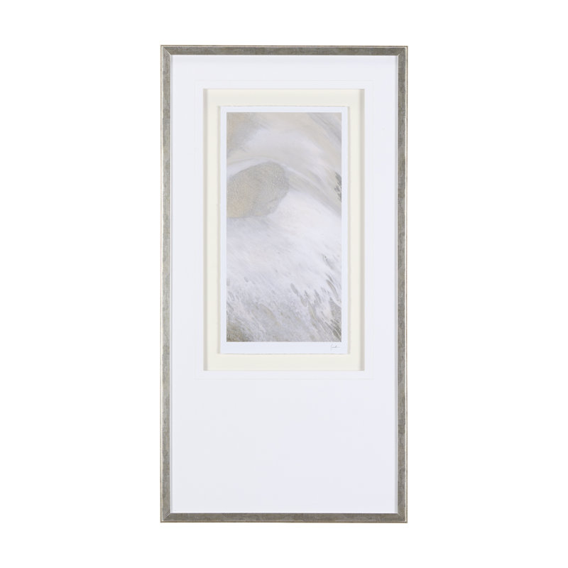 «Sandy Waves III», reproduction d'art encadrée texturée matte sous verre, H 41,5 po x l 21,5 po, Sandy Waves IV, Gris