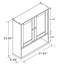 Élégante armoire murale de salle de bain avec portes à double miroir - Conception compacte avec tablettes intérieures réglables peintes en blanc, assemblage requis et processus simple et tendance