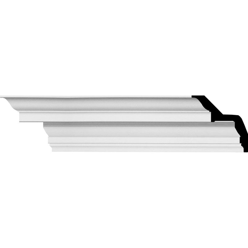 Felix 94.5" White Polyurethane Traditional Crown Moulding