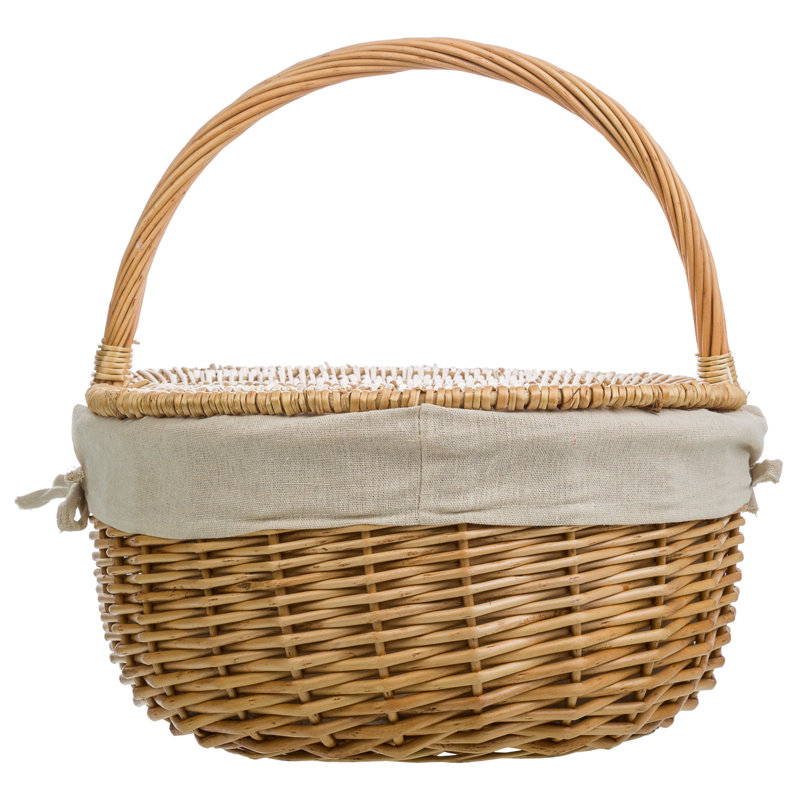 Wicker Picnic Basket, 40cm H x 48cm W x 37cm D