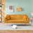 The Straight-Row  Corduroy Sofa With Throw Pillows, Featuring A Minimalist Style, Is Suitable For The Living Room And Study-787150017